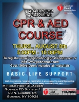 AHA BLS for Providers - August 8th 2019
